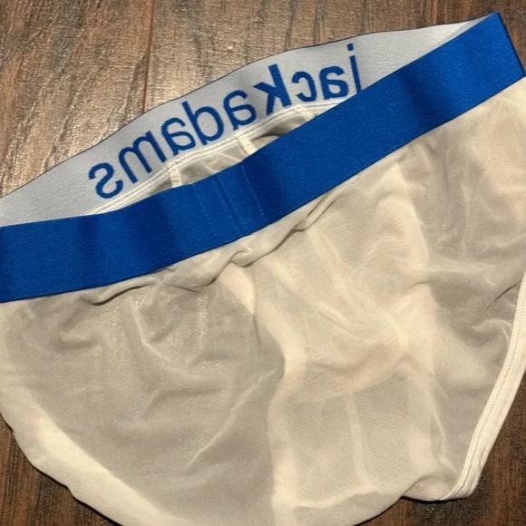Jack Adams White Mesh Briefs - Picture 4 of 4